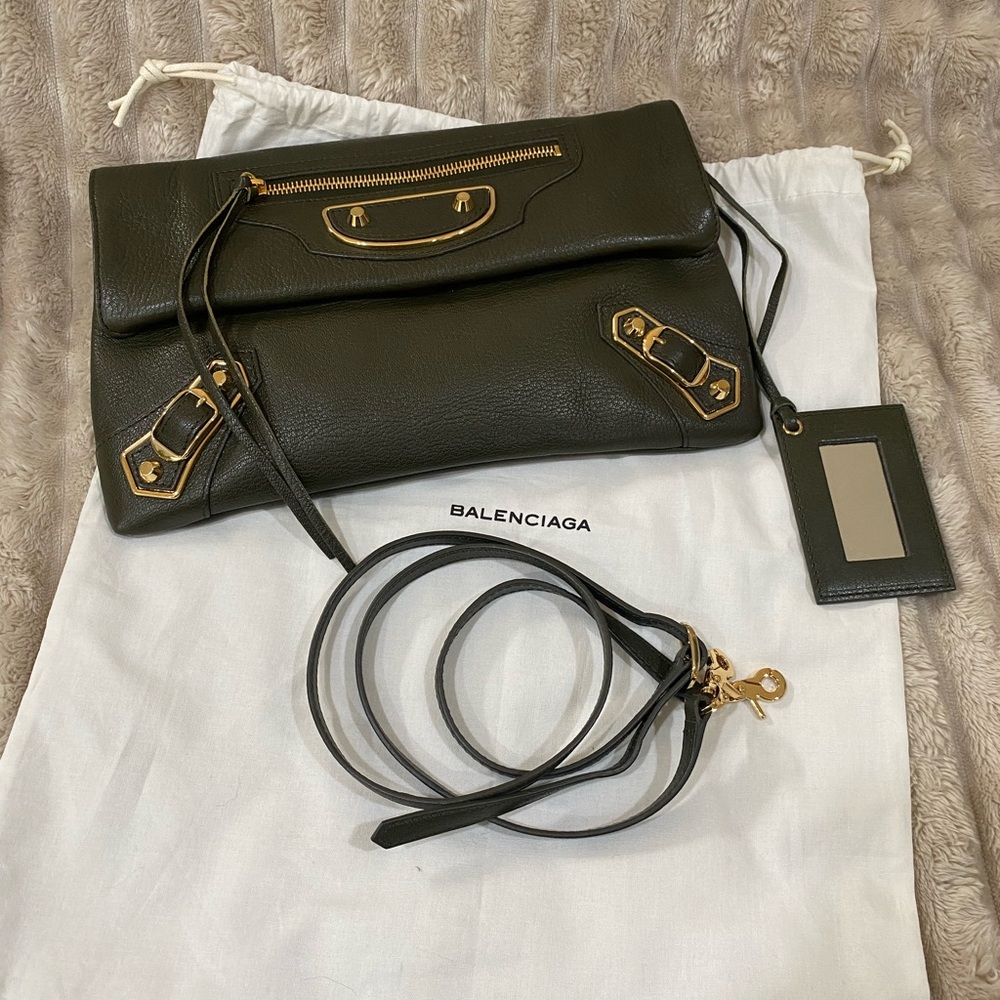 Balenciaga Metallic Classic Edge Envelope Bag
